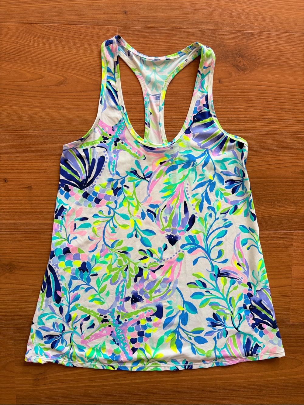 Lilly Pulitzer Luxletic racerback tank top shell beach